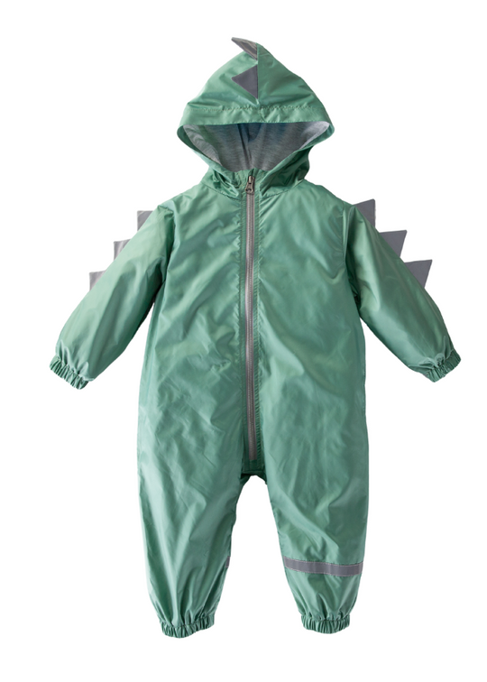 Вітрозахисний комбінезон зеленого кольору із застібкою-блискавкою та капюшоном M52114 Midimod Gold