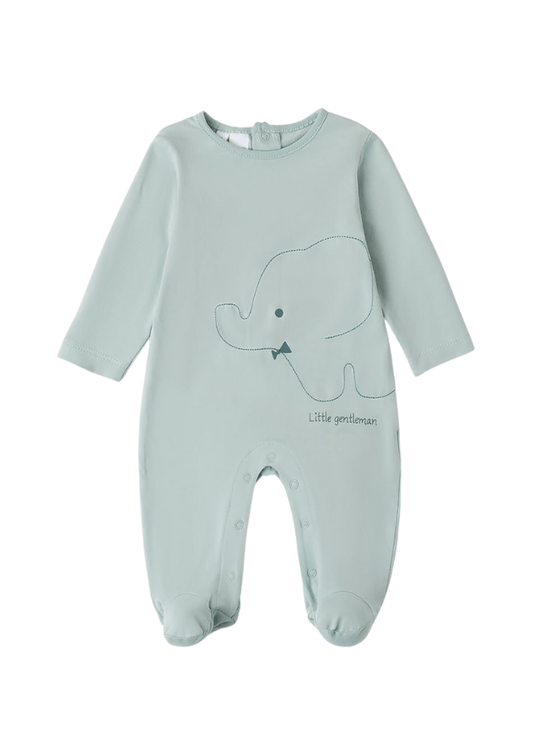 Salopeta Lunga Verde cu Elefant pentru Baietei 8065 iDO