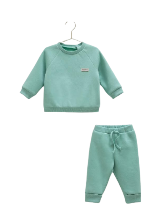 Trening 2 Piese Bluza Sport si Pantaloni Lungi Verde TKK1883 Mell Sweet Baby