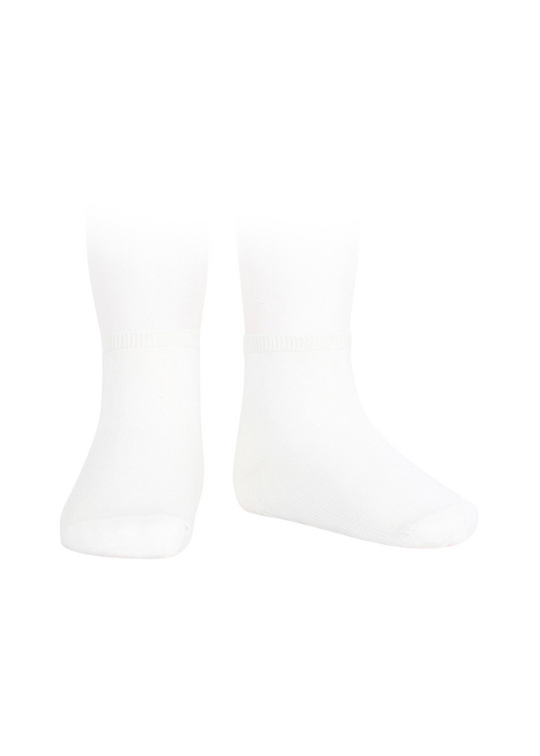White Ankle Socks Made of Cotton with Lycra 2138-4 Condor
