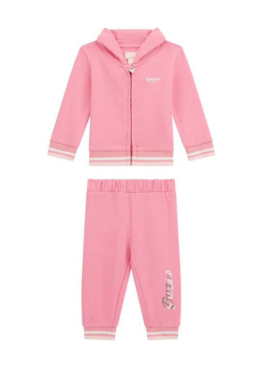 Trening 2 Piese Hanorac si Pantaloni Lungi Frez cu Logo Paiet A5YG00 KA6R4 G6N3 Guess
