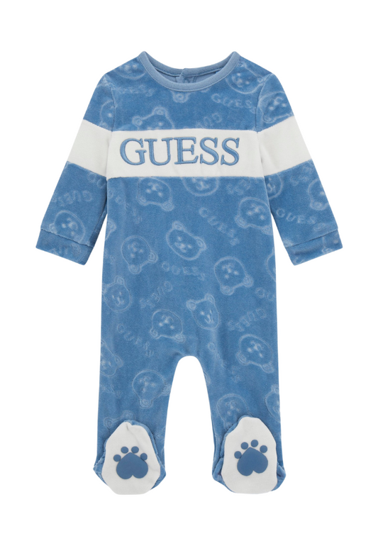 Blue Velour Jumpsuit H4BW08 KAVN4 STSK Guess