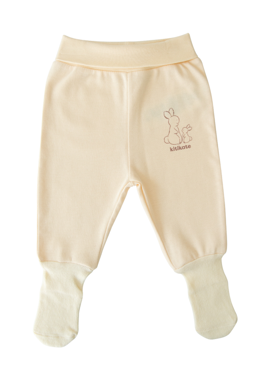 Pantaloni Bej din Bumbac Organic S71361 KitiKate