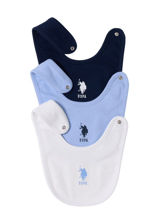 Set 3 Bavete Alb, Bleu si Bleumarin USB2481 Us Polo Assn