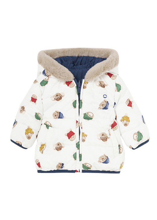 Navy Reversible Fass Jacket with Quilted Cream 2457 col 62 Mayoral