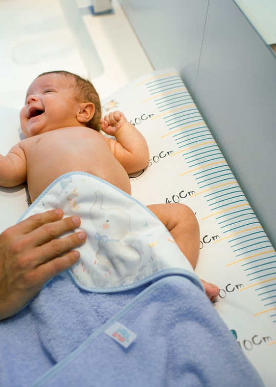 Towel with Cap 100x100 cm+Blue Bib with Elephant 01227-01 Don Algodon