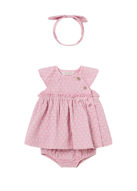 Pink Dress with Print with Panties and Headband 1806 Mayoral