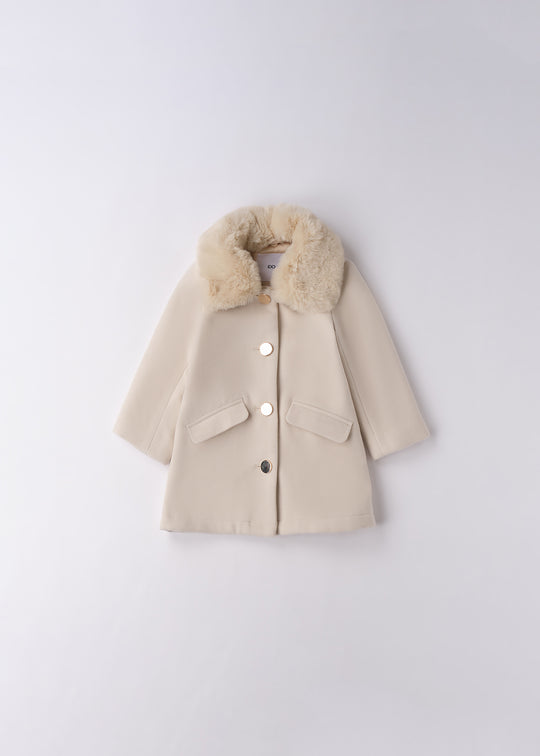 Palton Fete Crem Stofa Guler Blanita 4.F273/00 iDO