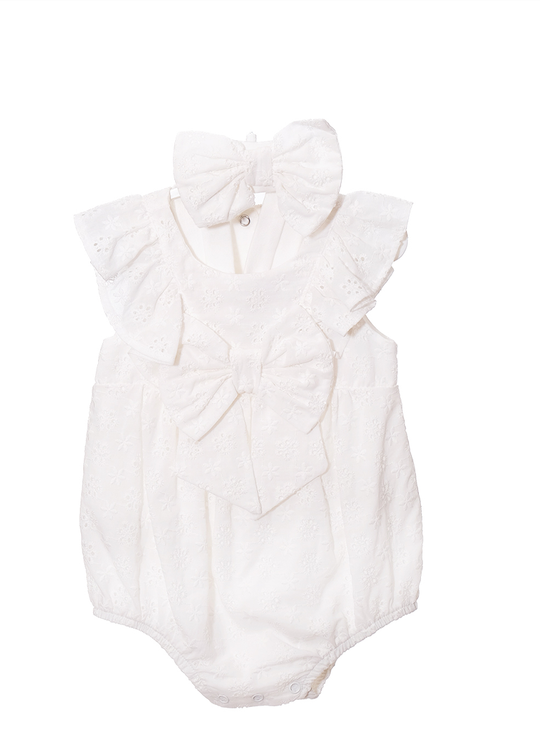 Набір Body Ivory Cotton Embroidery & Headband M0478 Serkon Baby