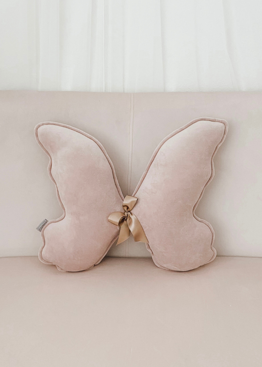Perna Bebelusi Fetite Decorativa Fluture Roz Pudra 45x37 cm Dada&Rocco