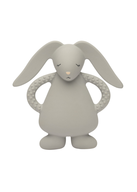 Jucarie Dentitie Iepuras Latex Natural Pur Natural Bunny Silver Moonie