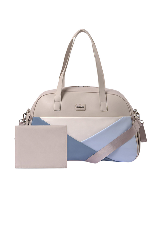 Maternity Bag with Accessories, Beige with Blue 19429 Mayoral