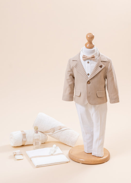 Leontie Christening Set 2 Pieces, Costume and Personalized Suit AnneBebe