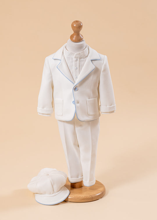 Sebastian Suit Cream Jacket Shirt Cossack Collar AnneBebe