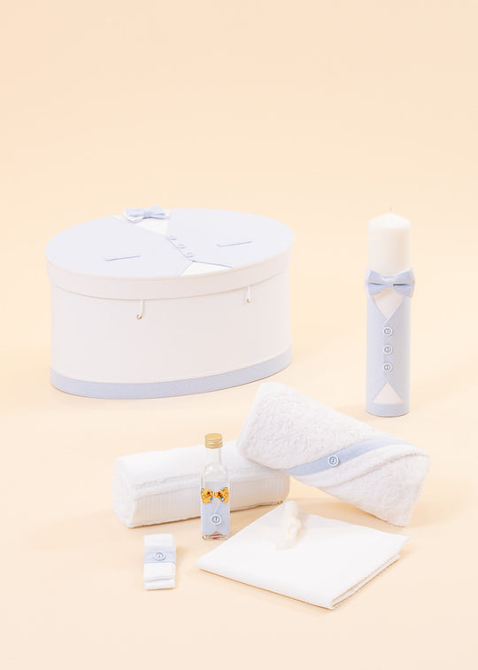 Vladimir Baptism Set 3 Pieces, Candle, Trunk and AnneBebe Baptism Chest
