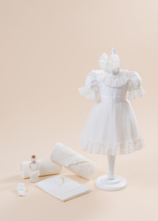 Lavinia Baptism Set 2 Pieces, Dress and Suit AnneBebe Personalized