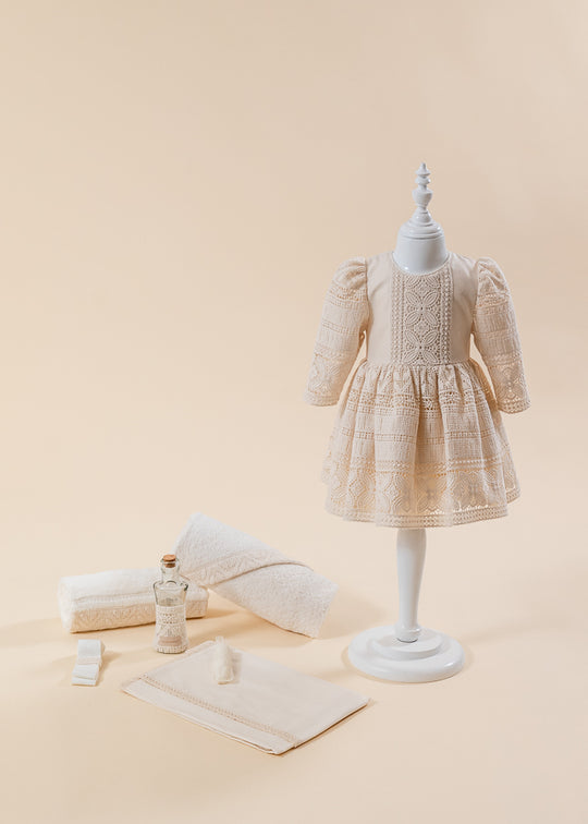 Set Botez Otilia 2 Piese Rochie si Trusou Personalizat AnneBebe