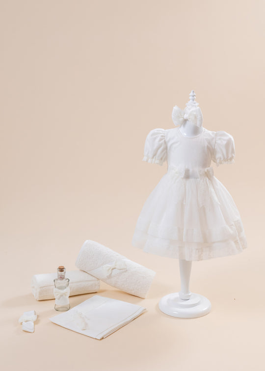 Miruna Baptism Set 2 Pieces, AnneBebe Personalized Dress and Suit