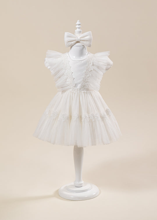 Rochita Crem Dantela Flori AnneBebe