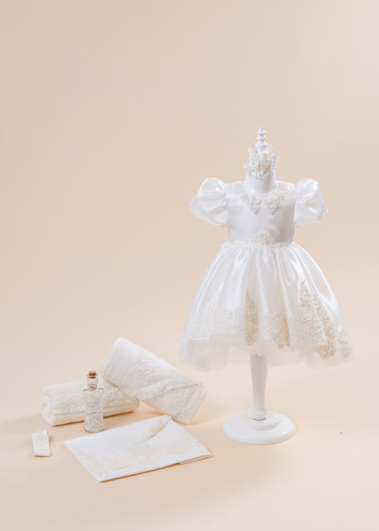 Baptism Set Sonia 2 Pieces, Dress and Suit Personalized AnneBebe