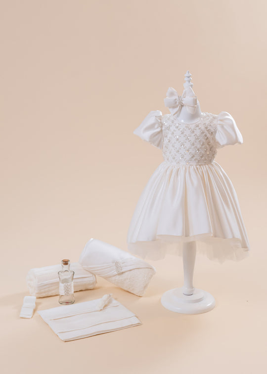 Lolita Baby Princess Christening Set 2 Pieces, Dress and Suit AnneBebe Personalized