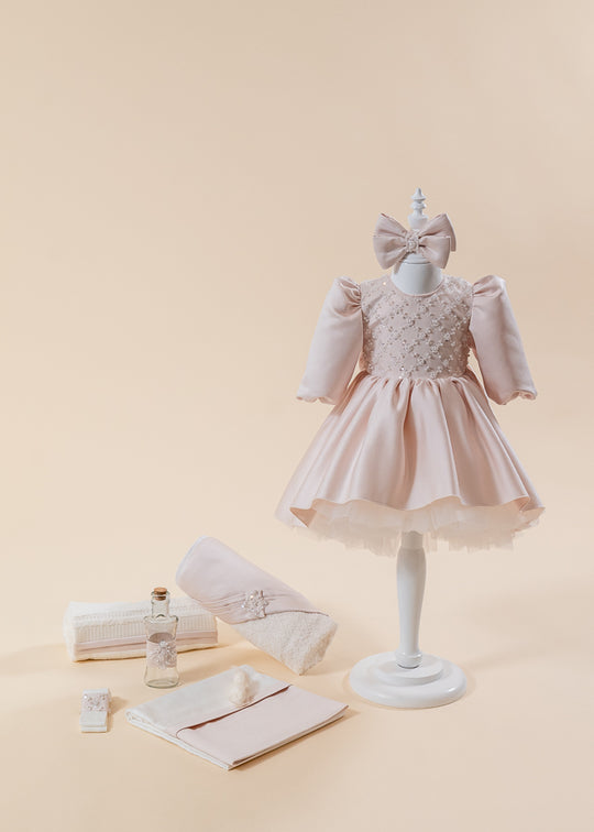 Set Botez Patricia 2 Piese Rochie si Trusou Personalizat AnneBebe