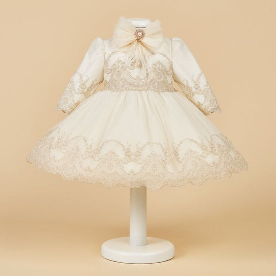 Elegant Dress for Girls Vera Lace Cappuccino AnneBebe