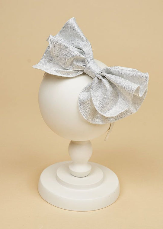 Elegant Cordelette Girls Silver Bow AnneBebe