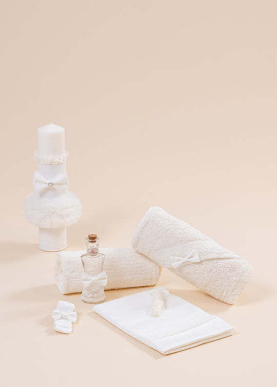 Lavinia Baptism Set 2 Pieces, Candle and Personalized AnneBebe Kit