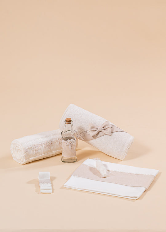 Gabriela Cream Capicino Bandana With Gold AnneBebe