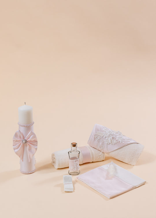 Set Botez Sara 2 Piese Lumanare si Trusou AnneBebe