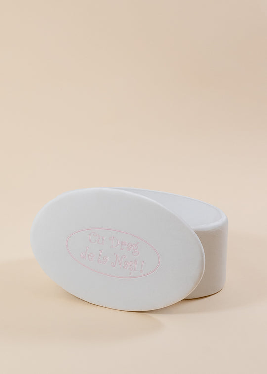 Cufar Ramona catifea Crem Cu Drag Din Partea Nasilor