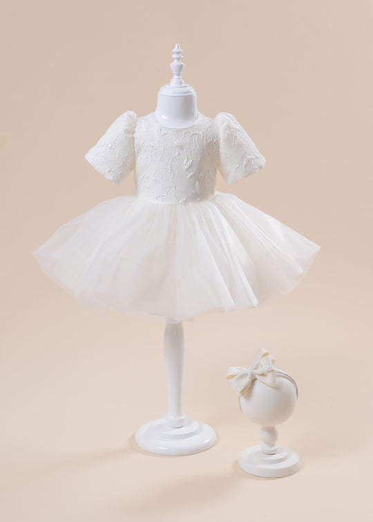 Elegant Dress Noella Cream Brocard Tull Skirt AnneBebe
