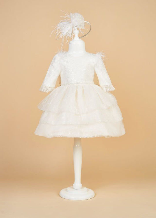Elegant Dress for Girls Cotton Cream Tulle AnneBebe