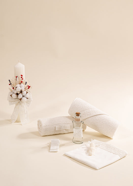 2-Piece Baptism Set, Candle and Personalized Trunk AnneBebe