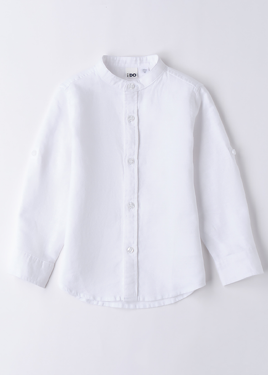 White Shirt With Long Sleeves And Tunic Collar 4B228.00 iDO