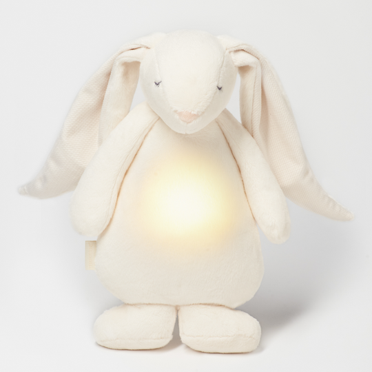 Iepuras Bebe Jucarie Muzicala cu Lampa de Veghe Incorporata Crem