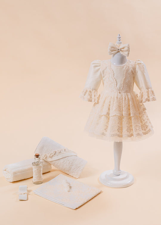 Baptism Set Iulia 2 Pieces Dress and Personalized Christening Suit AnneBebe