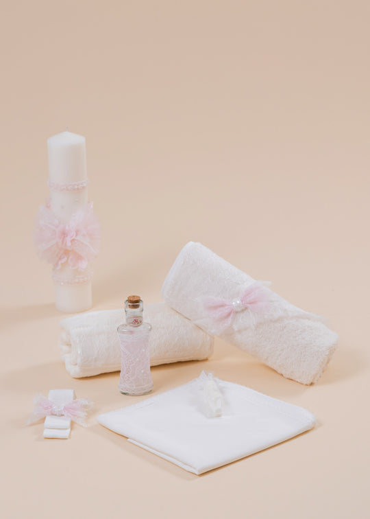 Violeta Baptism Set 2 Pieces, Candle and Personalized AnneBebe Kit