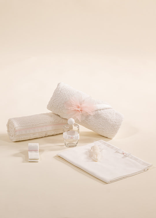 Trusou Smaranda Mia Rips Roz Si Crem Floare Organza AnneBebe