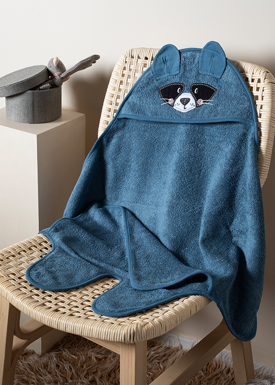 Navy Blue Bath Towel for Changing 70 cm 8922 FUNNABABY