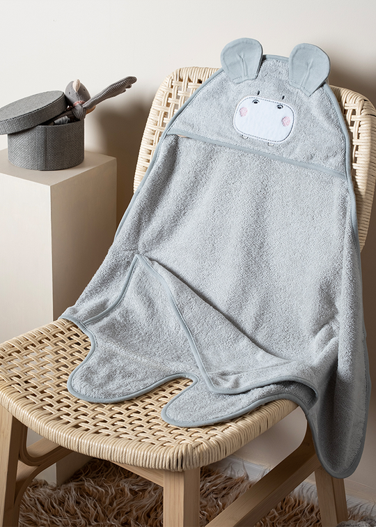 Bath Towel For Changing Grey 70 cm 8904 FUNNABABY