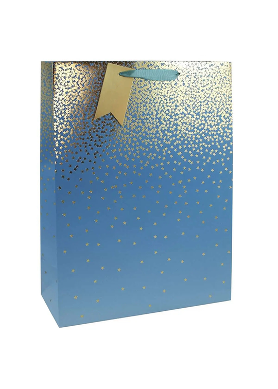 Blue Gift Bag With Gold Ombre art 29838