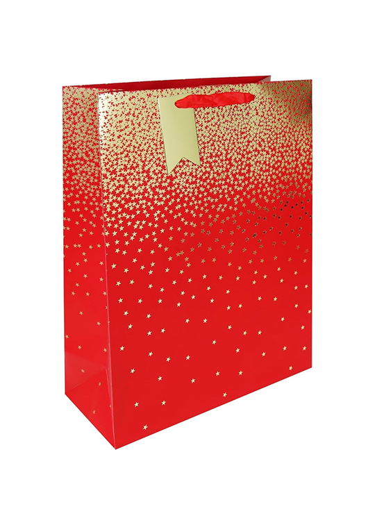 Red Gift Bag With Gold Ombre art 34831