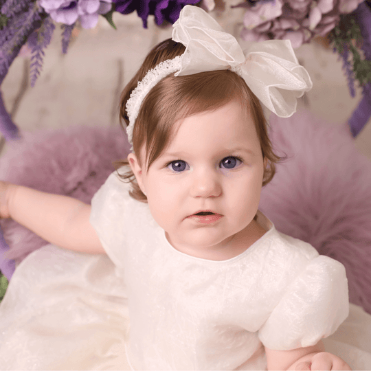 Bentita Eleganta Rebeca Crem Funda Organza AnneBebe