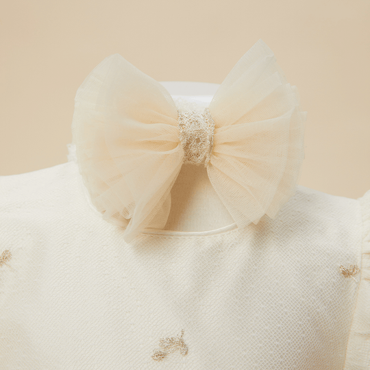 Bentita Marta Funda Tull Cappuccino Cu Dantela Botez Fetite AnneBebe