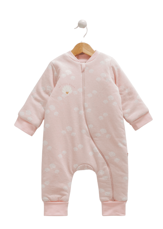 Sleepsuit Girls Salmon Cotton Shells