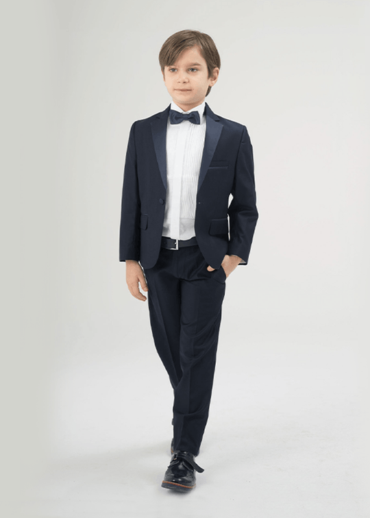 Costum 5 Piese Bleumarin Elegant Ceremonie Baiat Col D Blue 1695 LaKids
