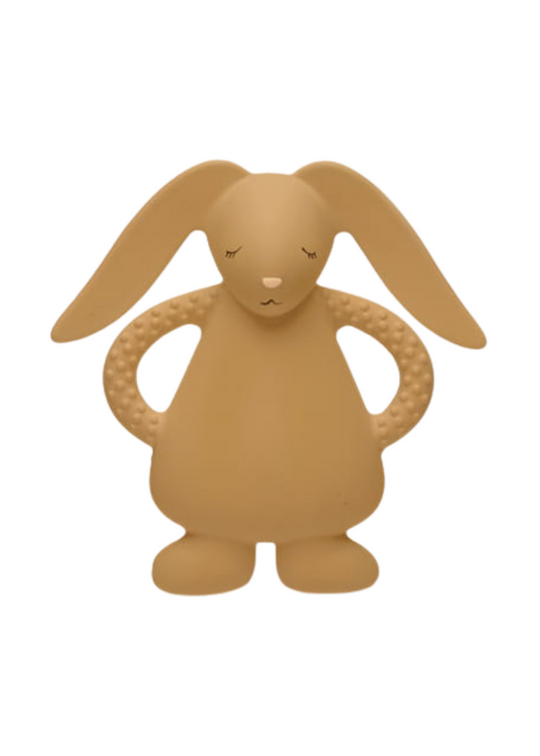 Jucarie Dentitie Iepuras Latex Natural Pur Natural Bunny Cappuccino Moonie