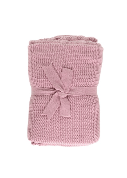 Рожевий трикотажний плед із рюшами для дівчаток з органічної бавовни осінь-зима S72921 Кіті Кейт